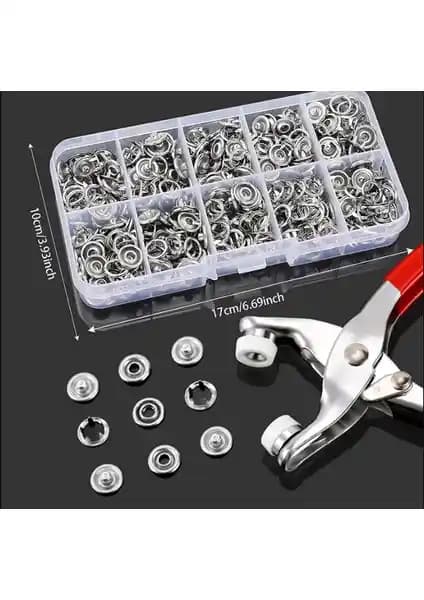 İşkur Makina Metal Çıt Çıt ve El Pensesi Seti: Tekstil ve Giyim İçin Dayanıklı Çözüm