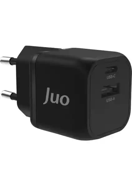 Juo 20W GaN USB-C ve USB-A Şarj Cihazı: Hızlı ve Taşınabilir Şarj Çözümü