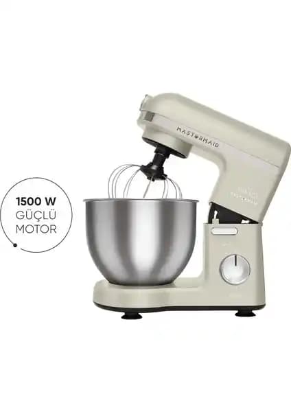 Karaca Mastermaid Chef Stand Mikser 1500W 5 Litre Paslanmaz Çelik Kase Güçlü ve Çok Yönlü Mutfak Aleti
