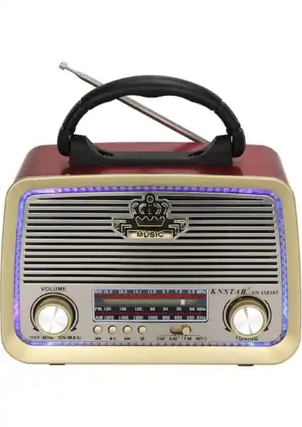 Knstar 1183BT Usb/Sd/MP3/Bluetooth LED Işıklı Şarjlı Nostaljik Radyo Özellikleri ve Kullanım Rehberi