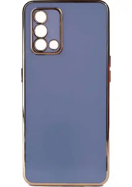 Kvy Oppo A74 Parlak Kenarlı Bark Silikon Kılıfı Şıklık ve Koruma Sunar