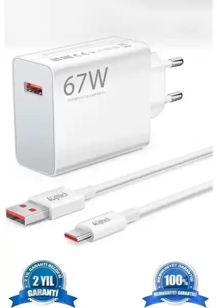 Lightech Type-C 67W Turbo Hızlı Şarj Aleti: Yüksek Güç ve Güvenilirlik Sunan Modern Çözüm