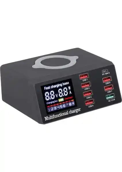 Mahtex X9 Pd ve QC3.0869 Çok Fonksiyonlu Kablosuz USB Şarj Cihazı Günlük Kullanım İçin Uygun