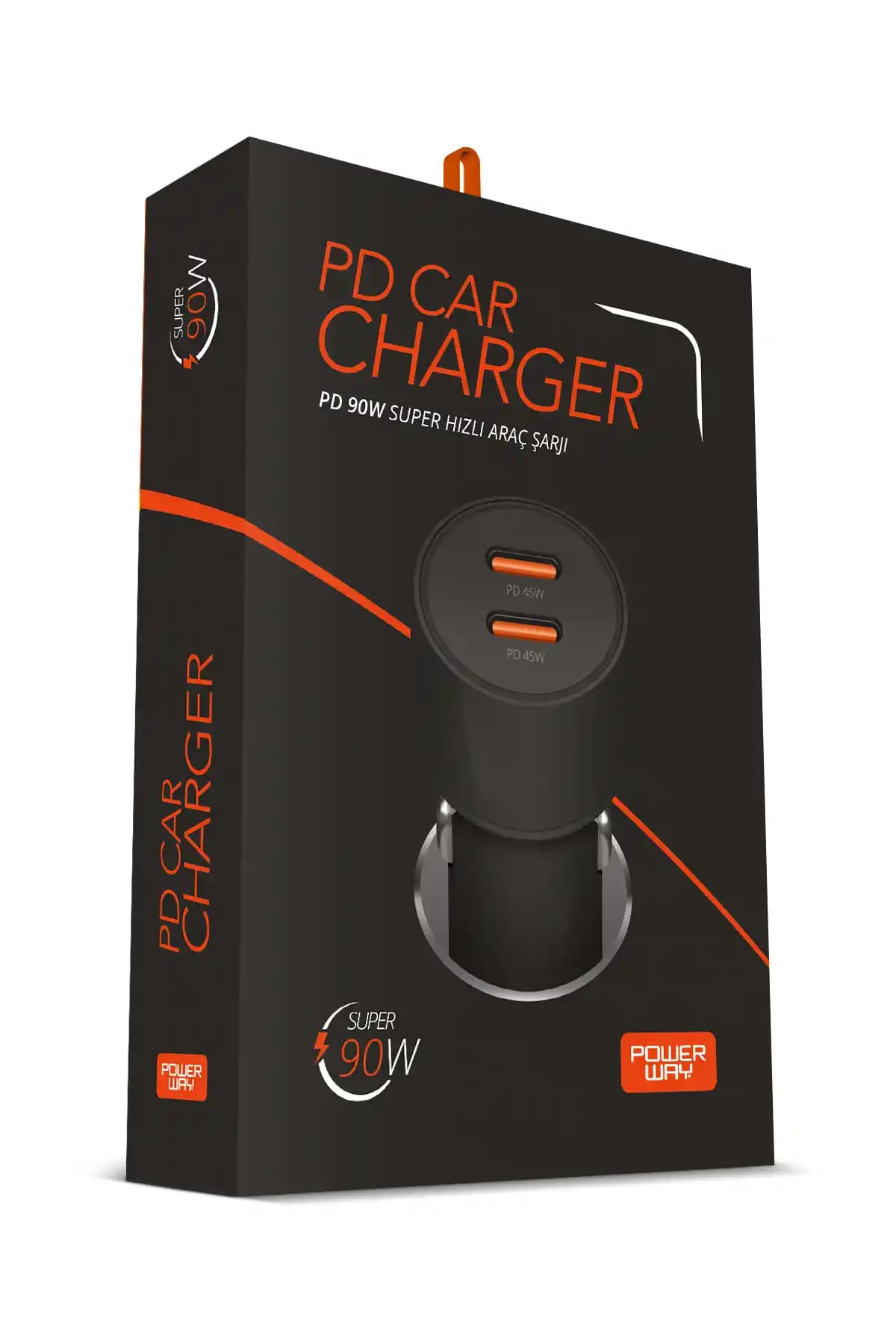 Powerway Cc45 Araç İçi Hızlı Şarj Cihazı 90W Güç ve Çoklu USB Type-C Portlarıyla