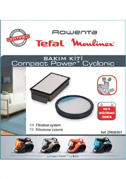 Rowenta Compact Power Cyclonic Bakım Kiti ZR006901 ile Süpürgenizin Performansını Koruyun