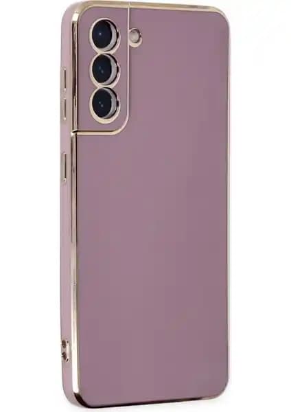 Samsung Galaxy S21 için Mor Renkli Aqua Silikon Kılıfı Şıklık ve Koruma Bir Arada