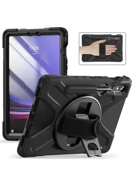 Samsung Galaxy Tab S10 FE Plus 13.1 İnç İçin Dayanıklı Zırhlı Armor Defender Askılı Kılıf