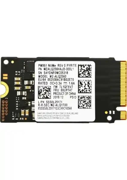 Samsung MZ-ALQ2560 256GB NVMe M.2 SSD ile Hızlı ve Güvenilir Veri Depolama Çözümü