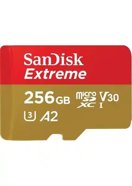 SanDisk Extreme 256GB MicroSDXC Kartı: Yüksek Hız ve Dayanıklılık Özellikleriyle Güvenilir Depolama Çözümü