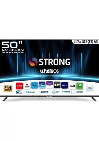 Strong ML50EW8000F 50 İnç 4K Ultra HD DLED Smart TV ile Yüksek Kaliteli Görüntü Deneyimi