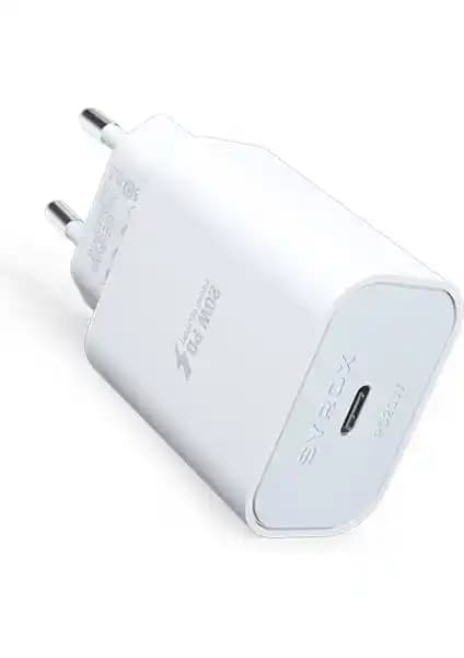 Syrox PD20B 20W Type-C Hızlı Şarj Adaptörü Güvenli ve Taşınabilir Şarj Çözümü