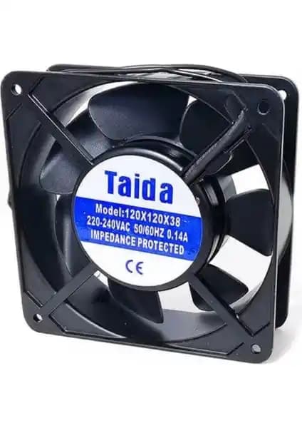 Taida 120x120x38 mm 220V AC Kare Fan: Yüksek Performans ve Dayanıklılık Özellikleri