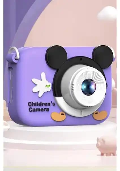 Torima Dijital Çocuk Kamerası 1080P HD Mor Renkli Dayanıklı ve Kullanımı Kolay