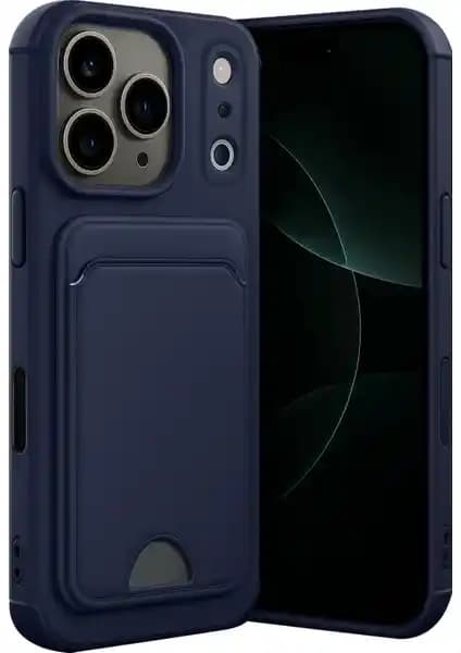 Wowacs Apple iPhone 17 Pro Max uyumlu silikon kartlıklı kılıf şık ve koruyucu tasarım