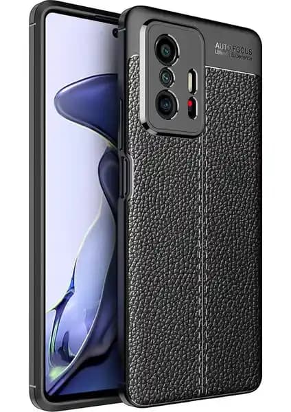 Xiaomi Mi 11T için Deri Desenli Silikon Kılıf Şıklık ve Koruma Sağlar