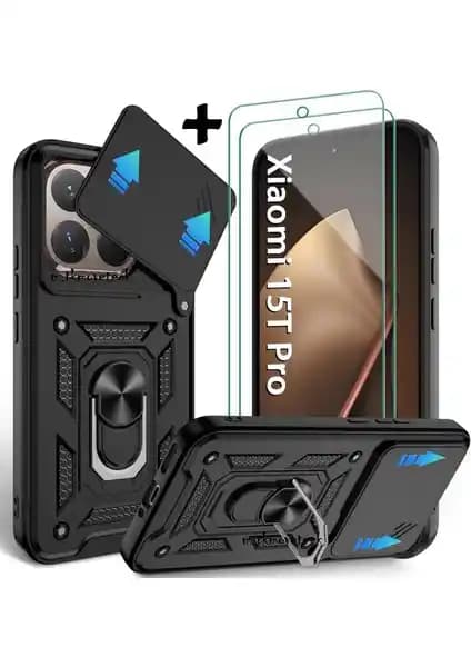 Xiaomi Mi 15T Pro için Güvenli ve Şık Kılıf ile Ekran Koruyucu Seti