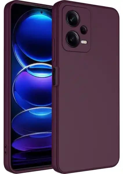 Zore Xiaomi Redmi Note 12 Pro 5G Kılıf Mara Lansman Kapak Koyu Mor Şıklık ve Koruma Sunar