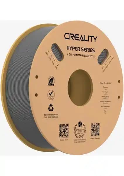 Creality Hyper PLA Gri Filament 1.75mm: Yüksek Dayanıklılık ve Performans Sunan 3D Baskı Malzemesi