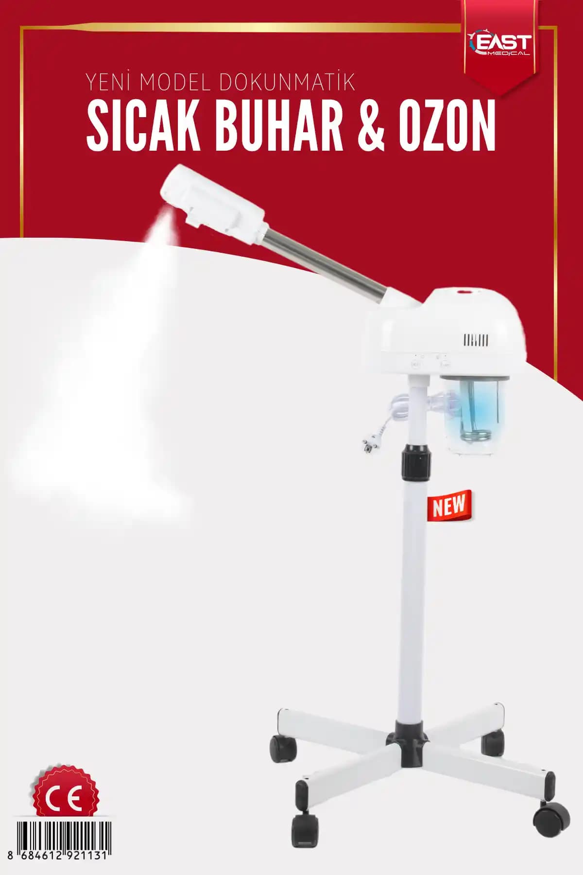 East Medical Ozonlu ve Ayaklı Yüz Buhar Makinesi ile Modern Cilt Bakımında Yenilikçi Çözüm