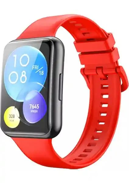 Huawei Watch Fit 2 İçin Uyumlu Kırmızı Silikon Spor Kordonu Detaylı İnceleme