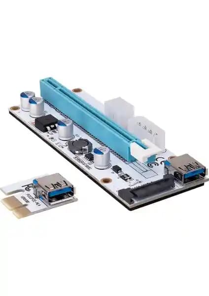 S-Link SL-EX10 PCI-E 1x to 16x Sata 6pin Bitcoin Riser Ekran Kartı Yükseltici