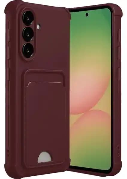 Samsung Galaxy A56 Uyumlu Silikon Kılıf Kartlı ve Kamera Koruma Özellikleriyle