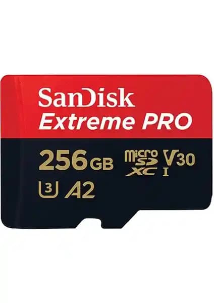 SanDisk Extreme Pro 256 GB MicroSDXC UHS-I Hafıza Kartı Yüksek Performans ve Güvenilirlik