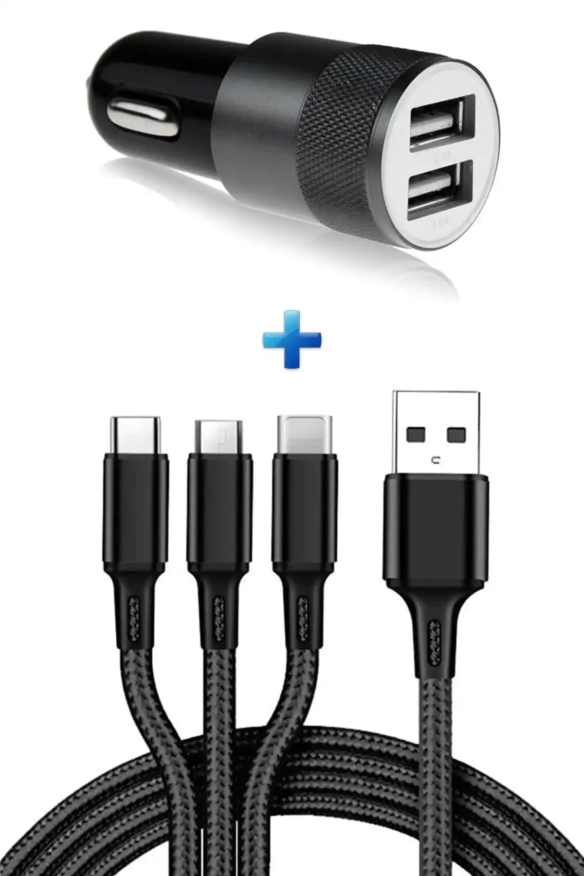 Aırstorr 3'ü 1 Arada Araç Şarj Kablosu: Çoklu Cihazlar İçin Güvenilir ve Pratik Çözüm