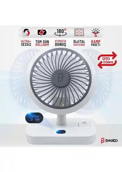 Enkado Taşınabilir Sessiz Mini Vantilatör Serinlik İçin Pratik ve Hafif Çözüm