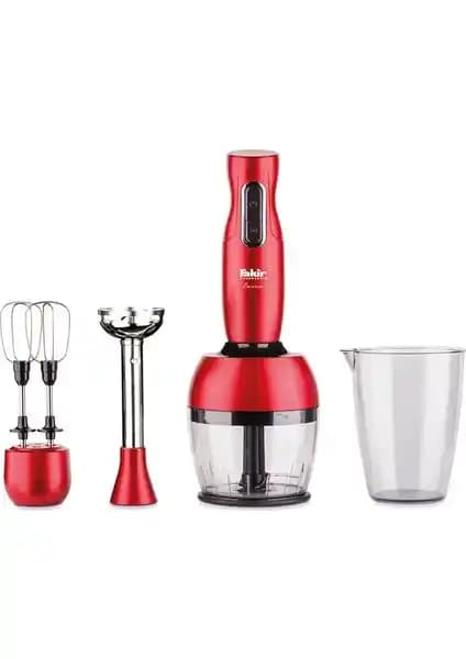 Fakir Lucca Kırmızı 1000 W Blender Seti: Çok Fonksiyonlu ve Şık Mutfak Aleti