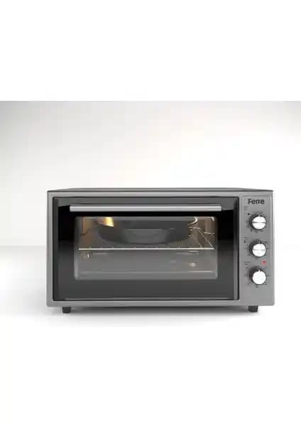 Ferre 45630 45 Litre Çok Fonksiyonlu Turbo Mini Fırın Gri Renkli Modern Tasarım