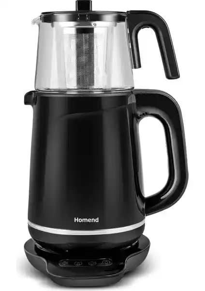 Homend Royaltea 1726H Siyah Konuşan Çay Makinesi: Akıllı ve Sağlıklı Çay Demleme Deneyimi