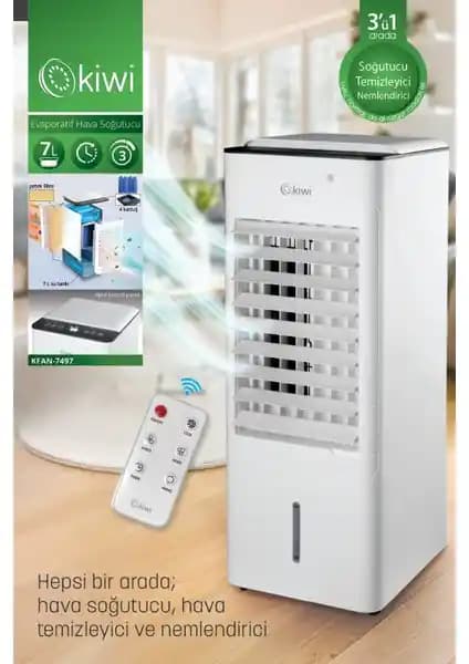 Kiwi KFAN-7497 Çok Fonksiyonlu Hava Temizleyici Nemlendirici ve Soğutucu Özellikleri