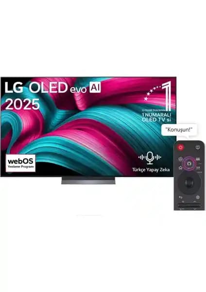 LG OLED55C54LA 55 İnç 4K Ultra HD OLED Evo Akıllı Televizyon ve Uydu Alıcısı