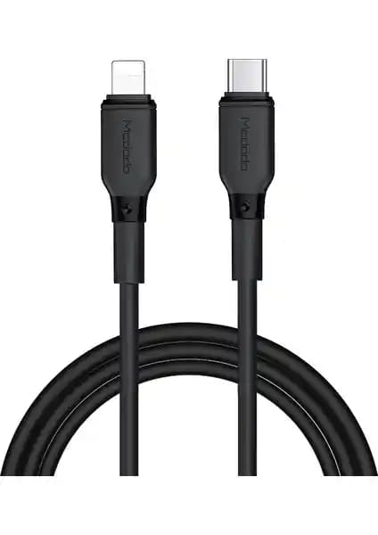 Mcdodo CA-7292 1.2m Siyah Lightning ve Type-C Kablo Günlük Kullanım İçin Uygun