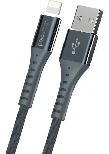 Polosmart PSM25 Lightning LED Aydınlatmalı Şarj ve Veri Kablosu 1,2 Metre Uzunlukta Hızlı ve Güvenilir