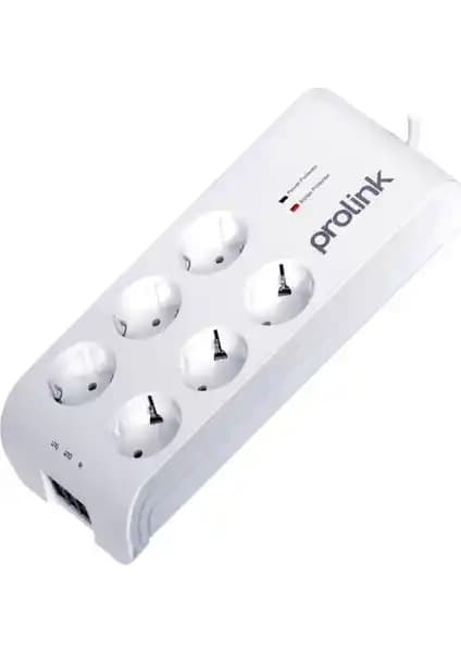 Prolink PR-SP06T 6'lı Akım Koruma Prizi Güvenli Elektrik Koruma Çözümü