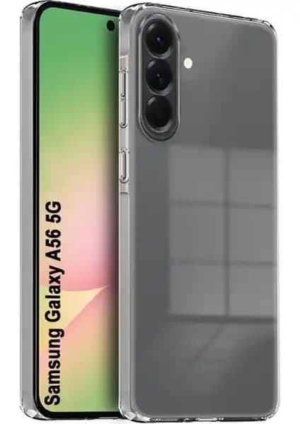 Samsung Galaxy A56 5G için Şeffaf Silikon Kılıf Kamera Koruyucu ve Estetik Tasarım