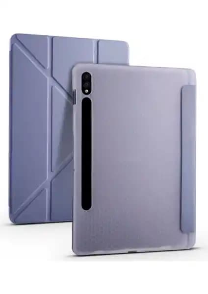 Samsung Galaxy Tab S7 Plus için dayanıklı ve şık deri kılıf, çok fonksiyonlu stand ve otomatik uyku modu özellikleriyle