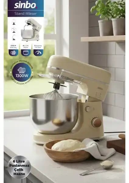 Sinbo SMX-2769 Standlı Mikser: Güçlü Motor ve Pratik Kullanım Özellikleri