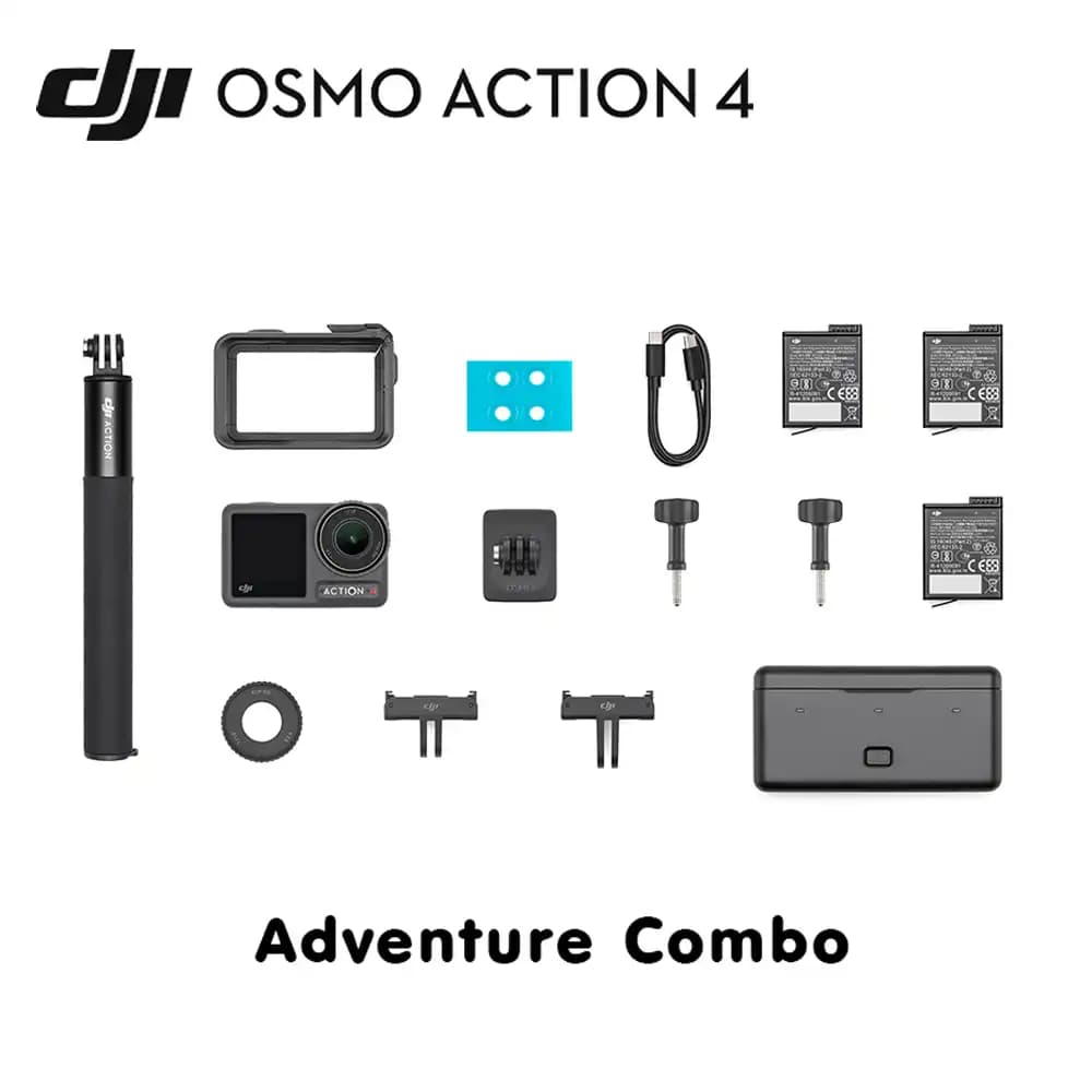DJI Action 4 Macera Combo: Dayanıklı ve Gelişmiş Özelliklere Sahip Aksiyon Kamerası