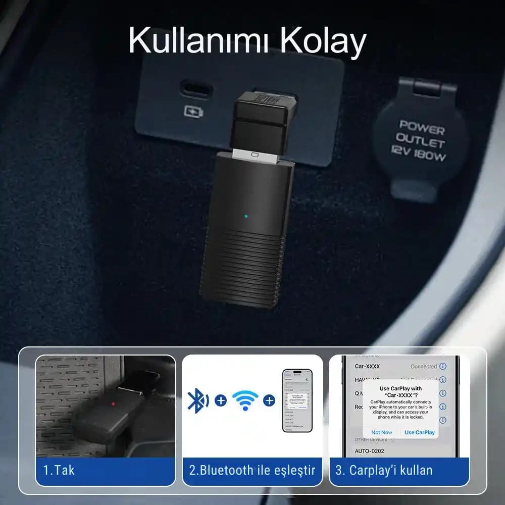 Kablosuz CarPlay Adaptörü: Araçta Konfor ve Modern Teknolojinin En İyi Çözümü
