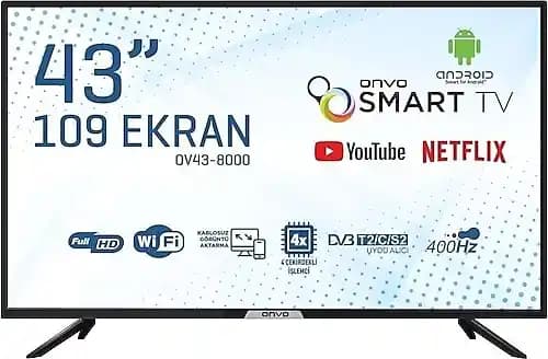 Onvo 43 İnç Televizyonlar: Yüksek Kalite ve Uygun Fiyatlı Akıllı TV Seçenekleri