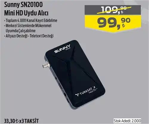 Sunny SN20100 Mini HD Uydu Alıcısı: Yüksek Çözünürlük ve Kullanım Kolaylığıyla Modern Ev Eğlencesi