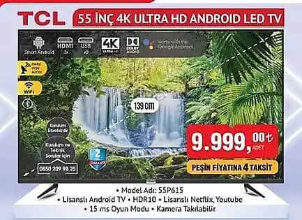 TCL 55 inç 4K Ultra HD Android LED TV İnceleme ve Özellikler
