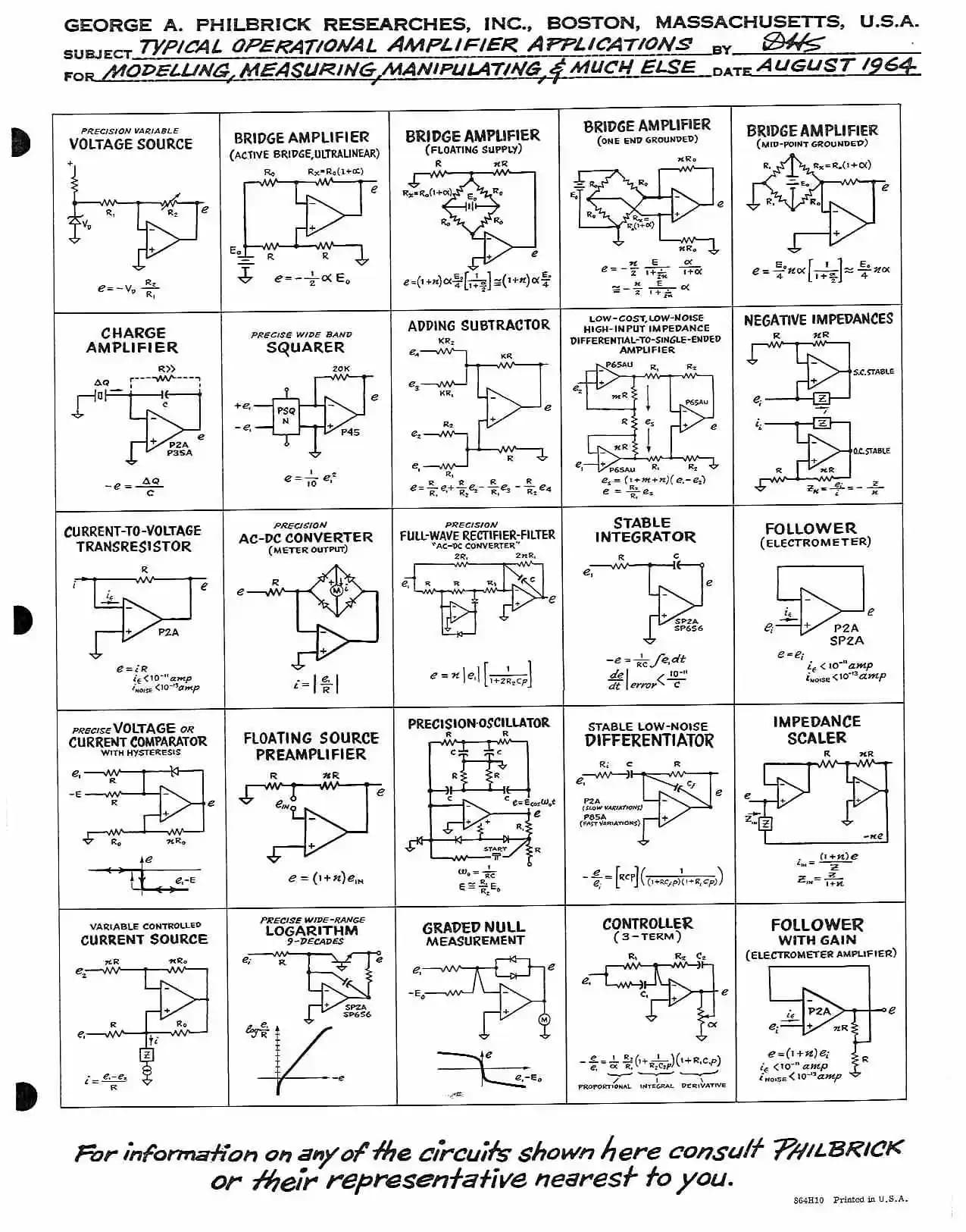 George Philbrick ve İlk Operasyonel Amplifikatörlerin Tarihçesi ve Teknik Özellikleri