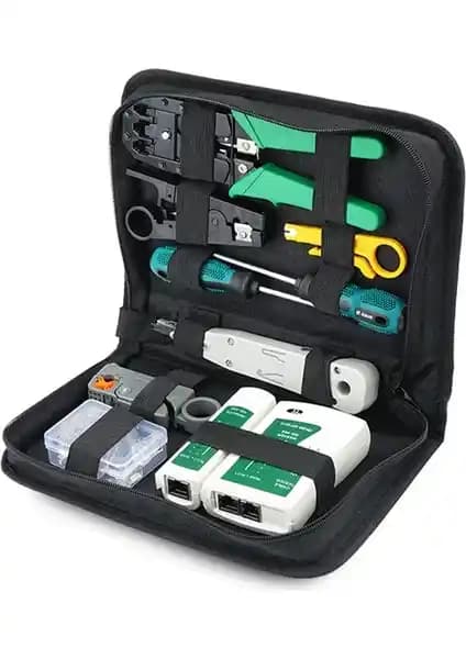 3C Store Ağ Kablosu Test Cihazı Alet Seti Profesyonel Bağlantı Testleri İçin Güçlü ve Dayıklı Çözüm