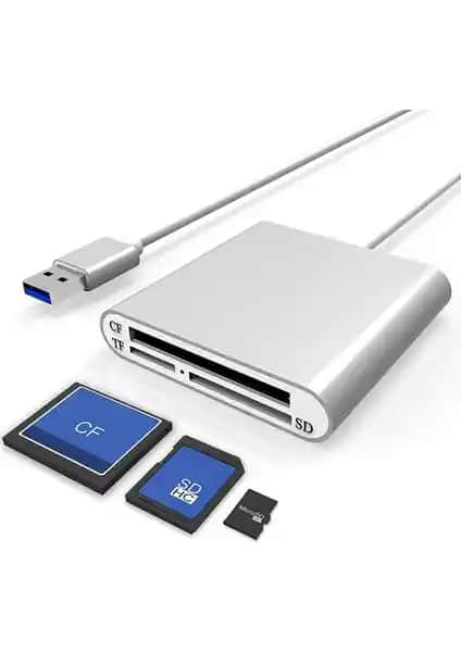 Alfais 4347 USB 3.0 Çok Fonksiyonlu Kart Okuyucu Yüksek Hızlı Veri Aktarımı için Tasarlandı