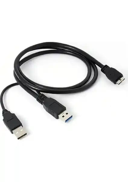 Alfais 4574 Micro USB 3.0 HDD Bağlantı Kablosu 1.5 Metre Güvenli ve Hızlı Veri Transferi