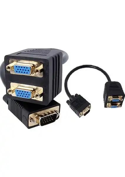 Alfais 4707 VGA Y Kablosu Çoklayıcı Switch Splitter ile Çoklu Ekran Kullanımını Geliştirme